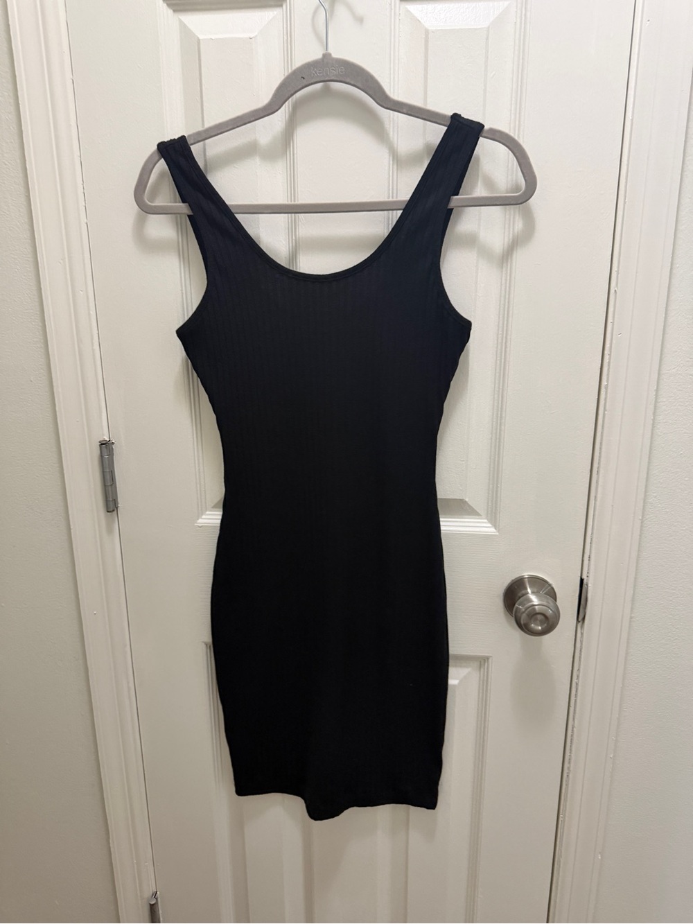 Classic Ribbed Tank Mini Dresses - Women's set of 2 (black and white)